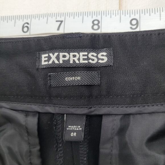 Express editor low rise  barely boot straight pants black slacks ankle - Picture 5 of 8